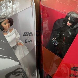 Darth Vader and Princess Leia Star Wars x Barbie Doll set